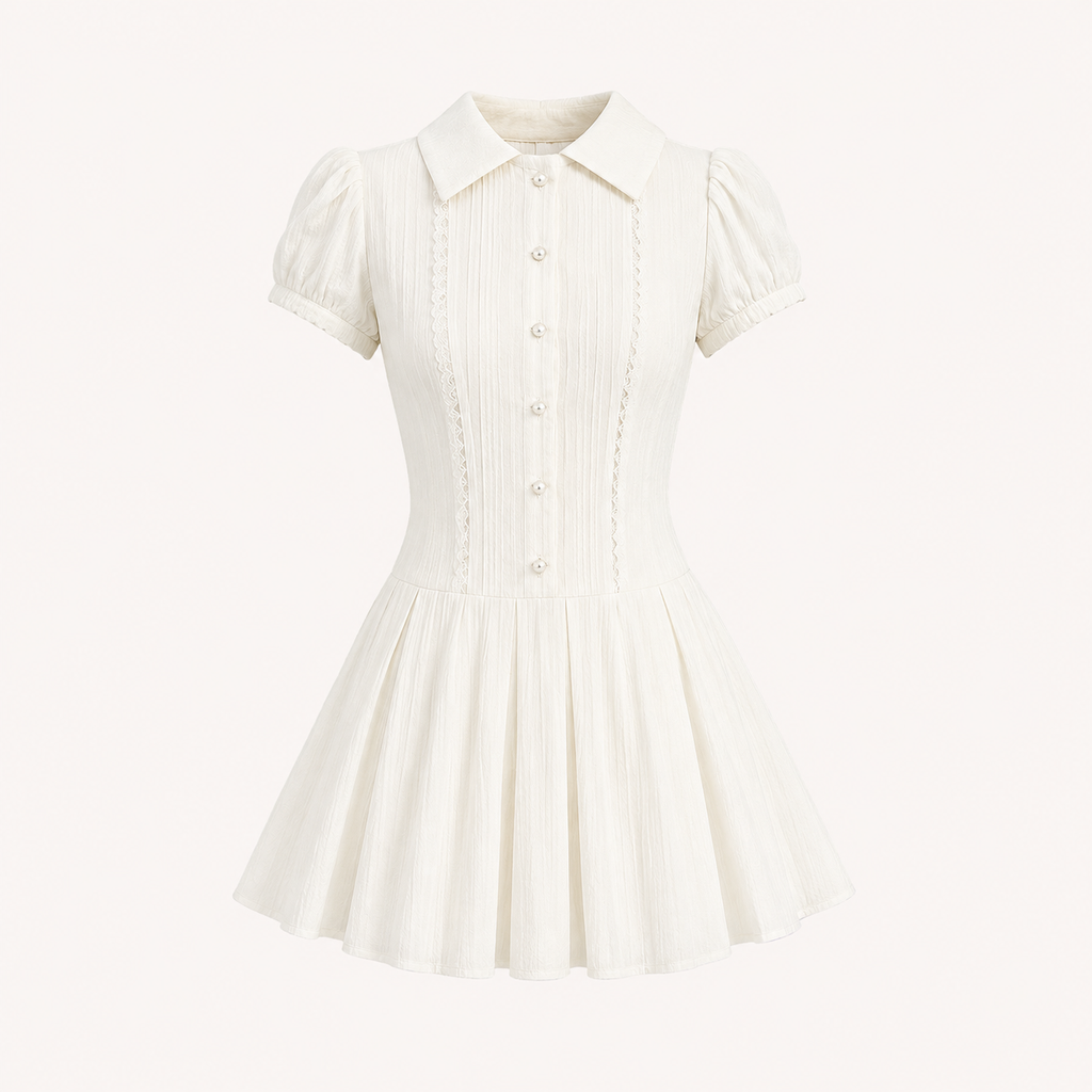 Éloise Pleated Mini Dress