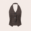Heritage Plaid Halter Vest