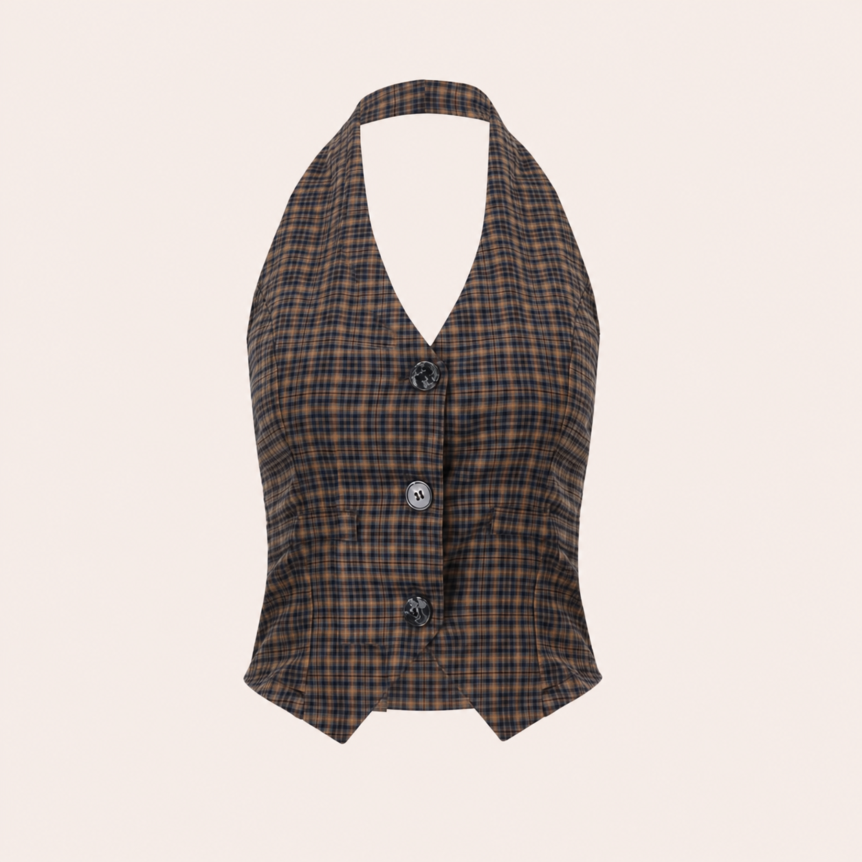 Heritage Plaid Halter Vest