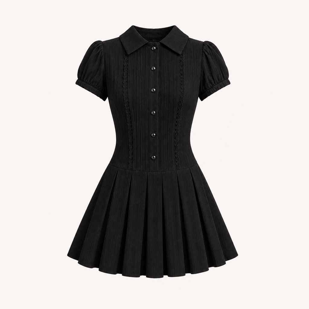 Éloise Pleated Mini Dress