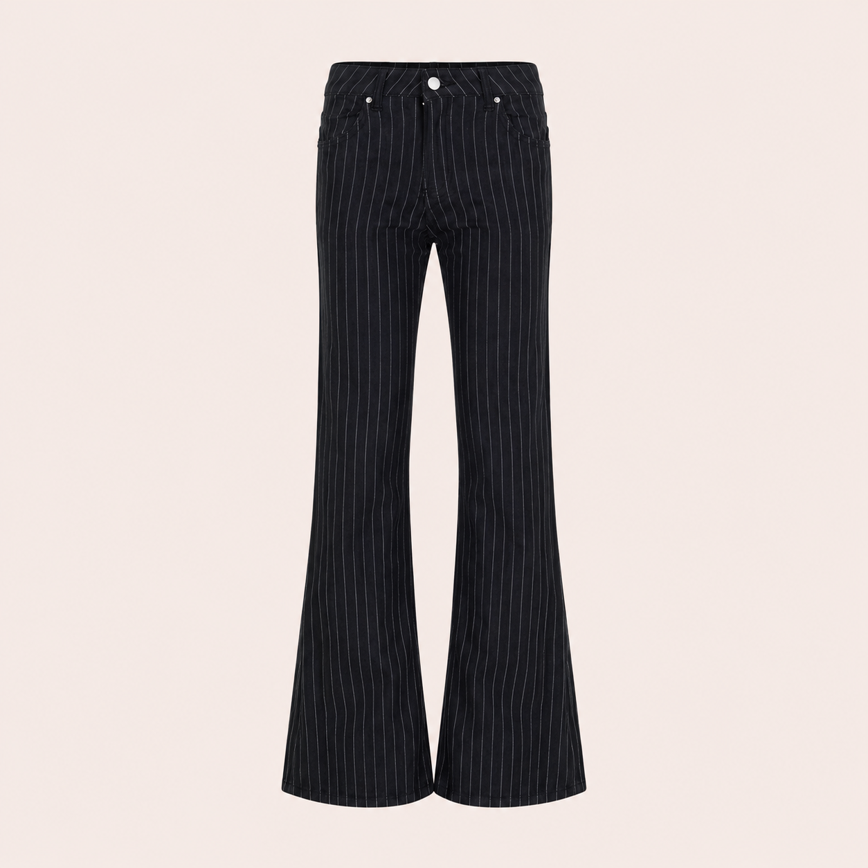 Midnight Pinstripe Flare Pants