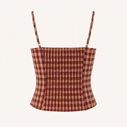 Autumn Gingham Cami Top